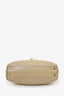 Saint Laurent Beige Grain De Poudre Matelasse Chevron Monogram Shopping Bag