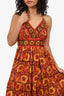 Ba&sh Orange/Yellow Floral Printed Strappy Maxi Dress Size 1