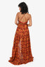 Ba&sh Orange/Yellow Floral Printed Strappy Maxi Dress Size 1