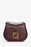 Fendi 2024 Burgundy Leather FF 'C Mon' Crossbody Bag