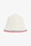 Fendi White Crochet FF Bucket Hat Size S/M