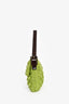 Fendi Green/Brown Crochet/Leather Baguette Shoulder Bag