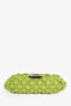 Fendi Green/Brown Crochet/Leather Baguette Shoulder Bag