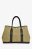 Hermès 2003 Green/Brown Canvas/Leather Garden Party 36