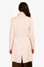 Gucci Cream Wool/Cashmere Belted Trench Coat Gold Hardware Size 38
