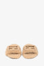 Fendi Cream Shearling Slides Size 38