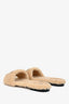 Fendi Cream Shearling Slides Size 38