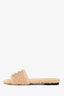 Fendi Cream Shearling Slides Size 38