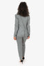 Theory Black/White Houndstooth Single Breasted Blazer With Trousers Set Size 6/8