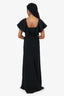 Carla Ruiz Black Ruffle Sleeve Gown Size S