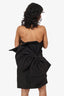 Bianca and Bridgett Black Strapless Bow 'Maple' Mini Dress Size L