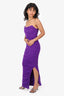 Elliatt Purple Ruched Strapless 'Jessie' Maxi Dress Size XS
