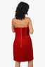 Bardot Red Velvet 'Claud' Mini Dress Size XL