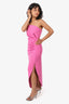 Misha Pink Strapless 'Anna' Midi Dress Size L
