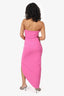 Misha Pink Strapless 'Anna' Midi Dress Size L