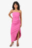 Misha Pink Strapless 'Anna' Midi Dress Size S