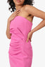 Misha Pink Strapless 'Anna' Midi Dress Size S