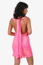 Winona Pink Sequin Halter-Neck 'Maria' Mini Dress Size M