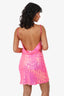 Winona Pink Sequin Backless 'Samra' Mini Dress Size XXS