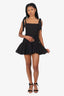 Sofia Black Eyelet 'Daisy' Mini Dress sz XS