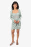 Elle Zeitoune Green Corset Long Sleeve 'Mini' Dress Size XS