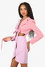 Lavish Alice Pink/Purple Tie-Up Blazer 'Mila' Dress Size L