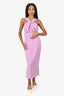Elle Zeitoune Purple Belted 'Stacey' Midi Dress Size XS