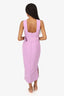 Elle Zeitoune Purple Belted 'Stacey' Midi Dress Size XS