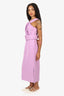 Elle Zeitoune Purple Belted 'Stacey' Midi Dress Size S