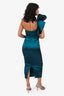 Elle Zeitoune Green One-Shoulder 'Mimi' Midi Dress Size M