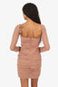 Elliatt Brown/Nude Ruched 'Annalise' Mini Dress With Detachable Sleeves Size S