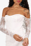 Katie May White Long Sleeve Lace 'Britt' Mini Dress Size S