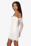 Katie May White Long Sleeve Lace 'Britt' Mini Dress Size S