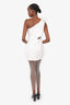 Eliya The Label White One-Shoulder Crystal Underskirt 'Matilda' Dress Size L With Tags