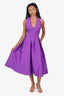 Mossman Purple Pleated 'Head Over Heels' Midi Dress Size XS