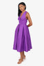 Mossman Purple Pleated 'Head Over Heels' Midi Dress Size XS