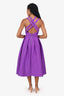 Mossman Purple Pleated 'Head Over Heels' Midi Dress Size XS