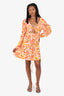 AFRM Orange Floral 'Etienne' Mini Dress Size M
