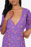 AFRM Purple Floral Cut-Out 'Renzo' Dress Size XS