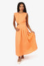 Mossman Orange Cotton/Linen Cut-Out 'Sunset' Maxi Dress Size XS