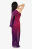 Rococo Sand Purple Ombre One-Shoulder 'Paige' Dress Size S