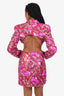 Eliya The Label Pink Sequin Cut-Out 'Erica' Blazer Dress Size L