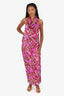 Eliya The Label Pink Sequin Halter 'Montana' Midi Dress Size L