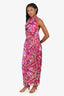 Eliya The Label Pink Sequin Halter 'Montana' Midi Dress Size L