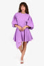 Marques Almeida Purple Cotton Denim 3/4 Sleeve Dress Size M