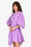 Marques Almeida Purple Cotton Denim 3/4 Sleeve Dress Size M