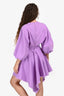 Marques Almeida Purple Cotton Denim 3/4 Sleeve Dress Size M