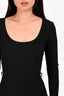 Misha Black Ribbed Fitted Bodysuit Size 2