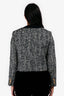 Celine Black/White Tweed Cropped Jacket Size 36