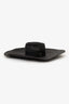 Gladys Tamez Black Straw Wide Brim Hat Size XS